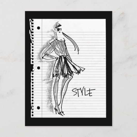 Wild Apple | Style Icon - Modern Sketch Postkarte (Vorderseite)