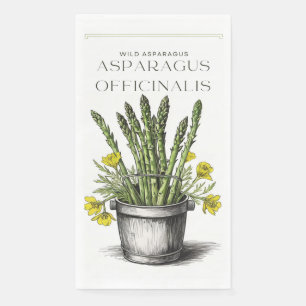 Wild Asparagus Sketch Design: Natur Inspiriert Serviette