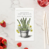 Wild Asparagus Sketch Design: Natur Inspiriert Serviette (Beispiel)