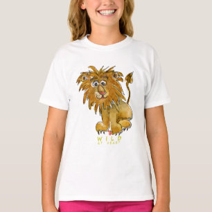 Wild at Heart Cartoon Lion T - Shirt