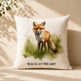 Wild at Heart Fuchs-Waldhütte-Akzent Kissen