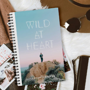 Wild at Heart geometrische Typografie Foto Journal Notizblock