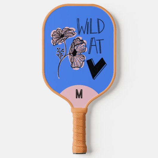 Wild At Heart Whimsical Blue Pickleball Paddle (Vorderseite)