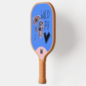 Wild At Heart Whimsical Blue Pickleball Paddle (Links)