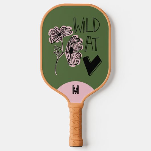 Wild At Heart Whimsical Pink Pickleball Paddle  (Vorderseite)