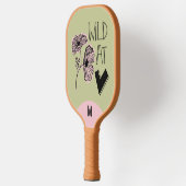 Wild At Heart Whimsical Yellow Green Pickleball Schläger (Links)