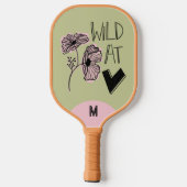 Wild At Heart Whimsical Yellow Green Pickleball Schläger (Rückseite)