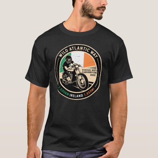 Wild Atlantic Way | Irland | Motorrad T-Shirt (Vorderseite)