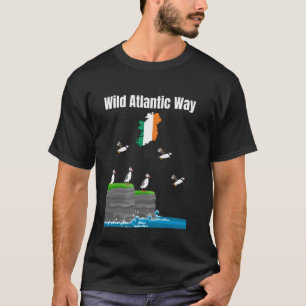 Wild Atlantic Way Papageientaucher Kolonie Irland T-Shirt