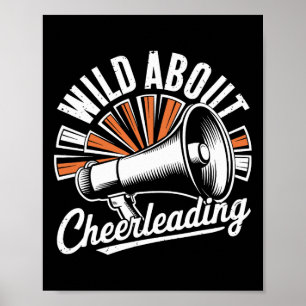 Wild auf Cheerleading Lustiger Cheerleader-Jubel  Poster