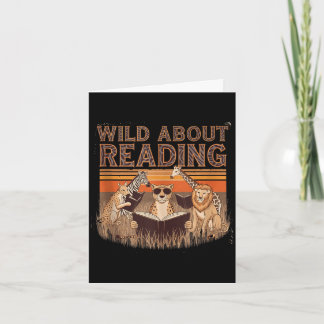 Wild auf das Lesen von Büchern Leser Liebhaber Bib Karte
