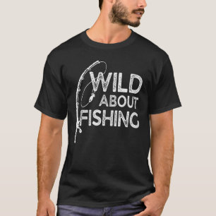 Wild aufs Fischen Bassangeln Vintage Fischer T-Shirt