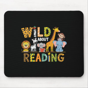 Wild aufs Lesen, Kinder lieben wilde Tierbücher zu Mousepad