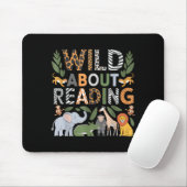 Wild aufs Lesen von Büchern und Bücherwurm Mousepad (Mit Mouse)