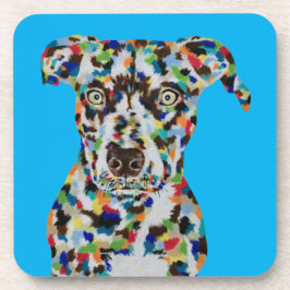 WILD ÄUGIGER HUNDE-UNTERSETZER GETRÄNKEUNTERSETZER