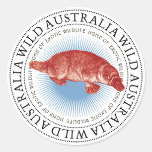 Wild Australia Platypus Stickers