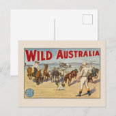 Wild Australia Vintage Poster 1910 Postkarte (Vorne/Hinten)