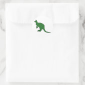 Wild Australian Kangaroo Marsupial Roo Silhouette Runder Aufkleber (Tasche)