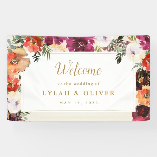 Wild Autumn Bouquet | Begrüßungsbanner Banner (Horizontal)