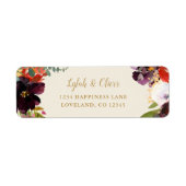 Wild Autumn Bouquet | Hochzeitsfeier Rücksendeadre (Vorne)