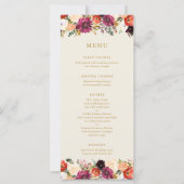 Wild Autumn Bouquet | Hochzeitsmenü (Vorderseite)