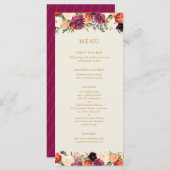 Wild Autumn Bouquet | Hochzeitsmenü (Vorne/Hinten)