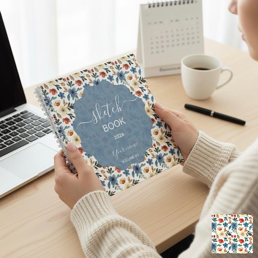 Wild Autumn Flowers Notizblock