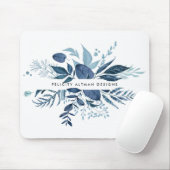 Wild Azure | Blaues botanisches Personalisiert Mousepad (Mit Mouse)