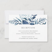 Wild Azure | Blue Botanic Empfang Card Einladung (Vorderseite)