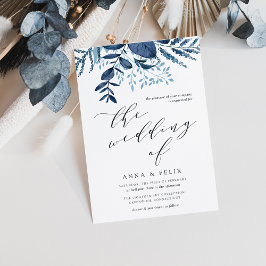 Wild Azure Botanical Wedding Einladung