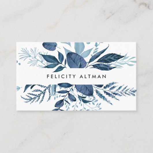 Wild Azure | Botanisch Visitenkarte (Vorderseite)