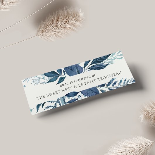 Wild Azure Bridal Registry Beilagen Karten | Mini