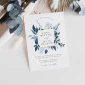 Wild Azure Frame Wedding Folieneinladung