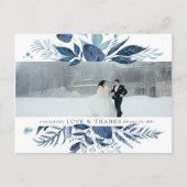 Wild Azure | Hochzeitsszenario Foto Vielen Dank Postkarte (Vorderseite)