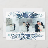 Wild Azure | Hochzeitswohnung Foto Dankeschön Kart Dankeskarte (Vorderseite)