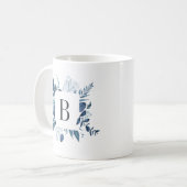 Wild Azure Monogram Kaffeetasse (Vorderseite Links)