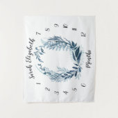 Wild Azure Monthly Baby Foto Background Wandteppich (Vorderseite)