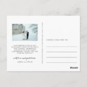 Wild Azure | Multi Foto Wedding Vielen Dank Postkarte (Rückseite)