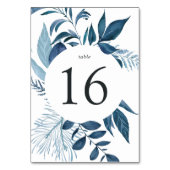 Wild Azure Tischnummer Card (Vorderseite)