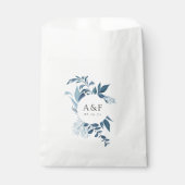 Wild Azure Wedding Monogram Geschenktütchen (Vorderseite)