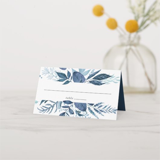 Wild Azure Wedding Platzkarte (Vorderseite)