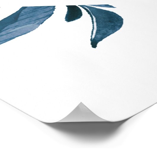 Wild Azure Wedding Willkommen Poster (Ecke)