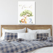 Wild Baby Safari Animals Wall Art Décor Leinwand (Insitu (Schlafzimmer))