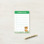 Wild Baby Tiger & Pflanze Verlasse Dinge zu tun Post-it Klebezettel (Auf Schreibtisch)