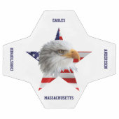 Wild-Bald-Adler, die amerikanische Flagge, Star Fußball (Flach)