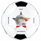 Wild-Bald-Adler, die amerikanische Flagge, Star Fußball (Vorderseite)