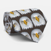 Wild Bald Eagle Muster in Brown Neck Tie Krawatte (Gerollt)