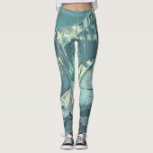 Wild Banana Palm Tree Leaf Muster Champ Leggings (Vorderseite)