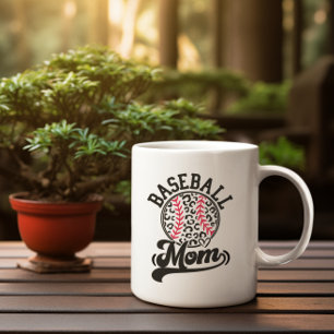 Wild Baseball Mama Leopard Print Tasse