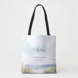 Wild Beach Fence Ocean Grass Chic Elegante Hochzei Tasche